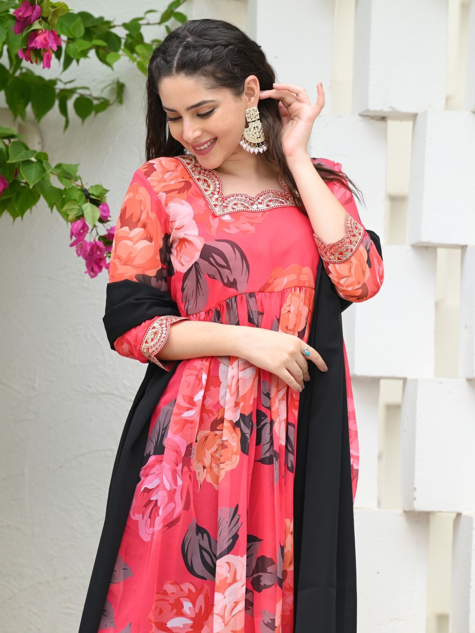 Multi-color Elegance Redefined Georgette Artistry Kurta Set